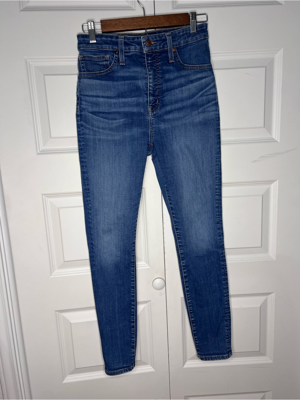 Madewell Curvy High Rise Skinny Jeans Women’s 28 Medium Wash Stretch